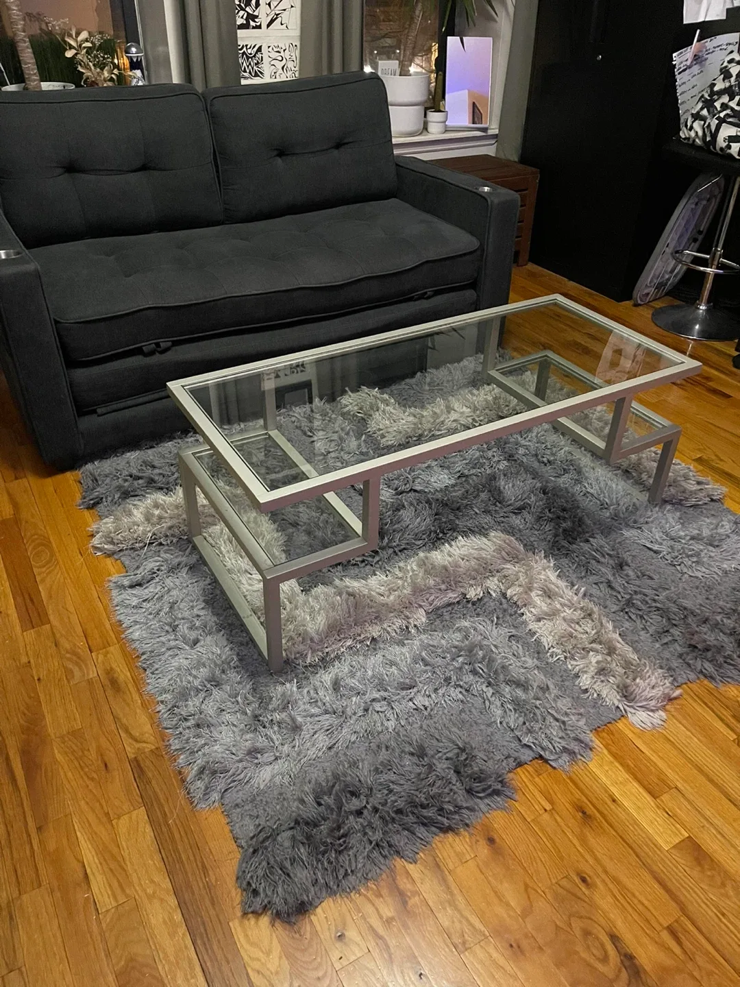 Modern Glass Top Coffee Table image indicator(4)