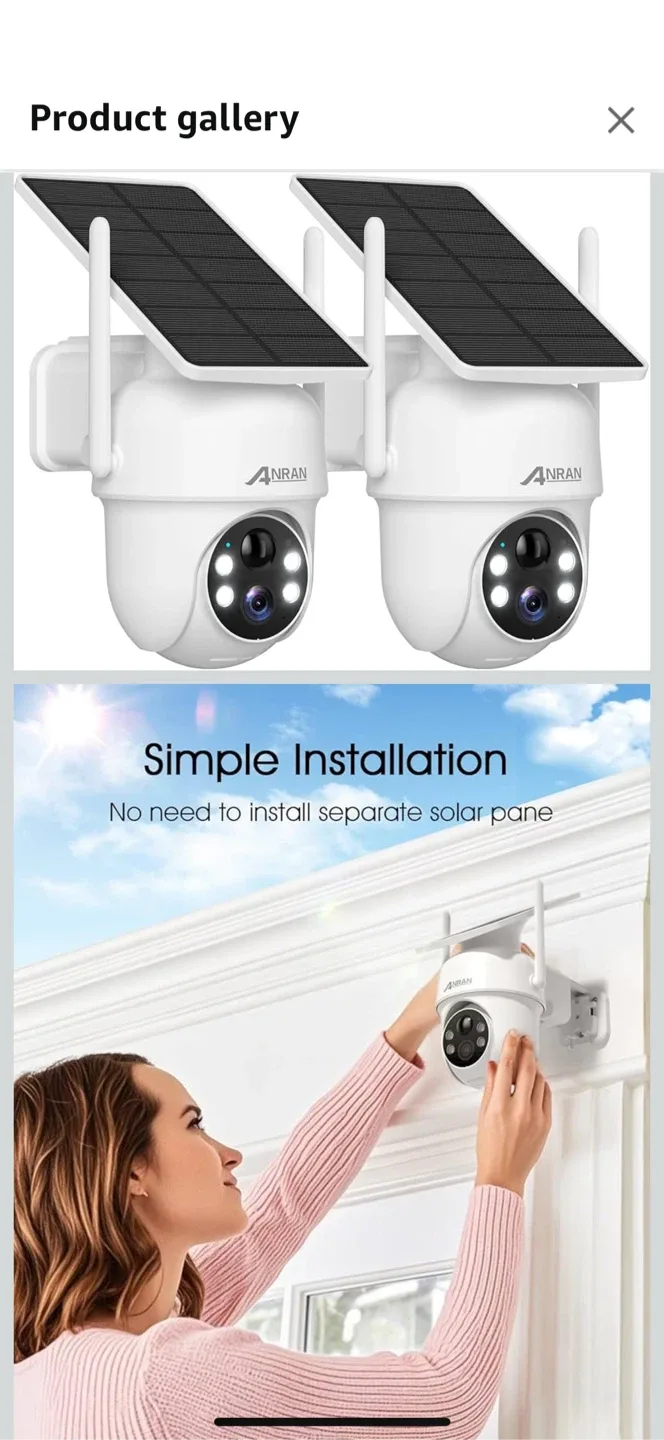 ANRAN Solar Powered Outdoor Security Camera