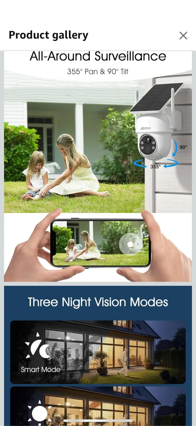 ANRAN Solar Powered Outdoor Security Camera image indicator(3)