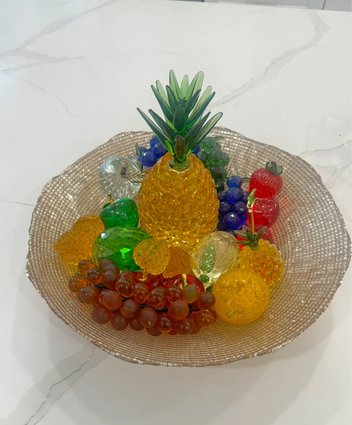 Decorative Glass Fruit Bowl