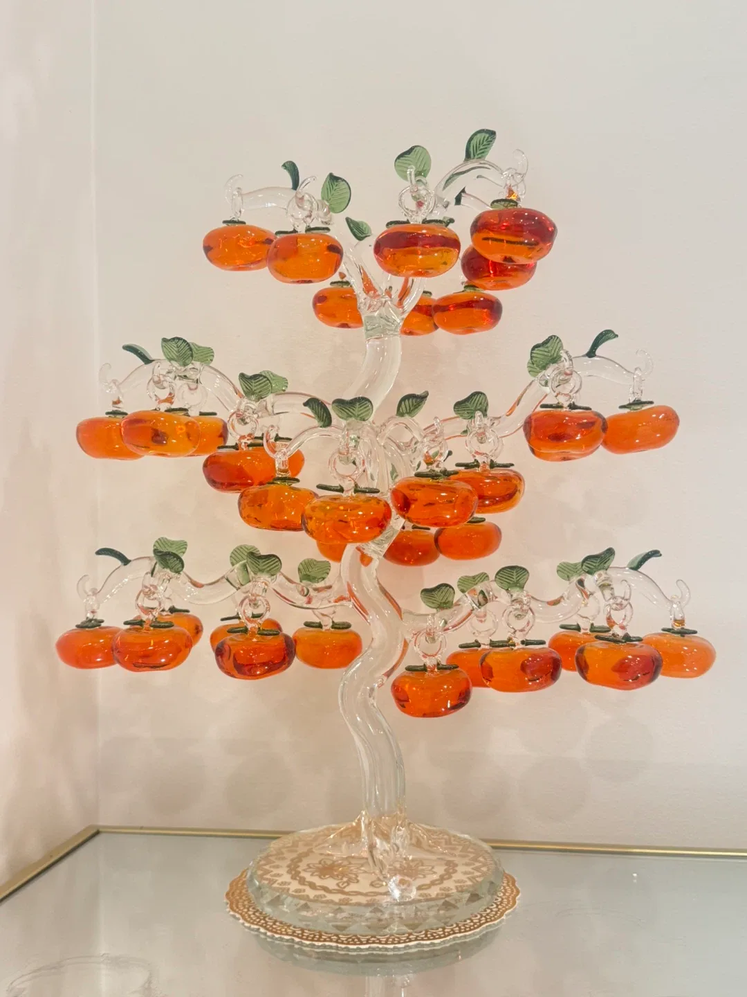 Glass Persimmon Tree Decoration