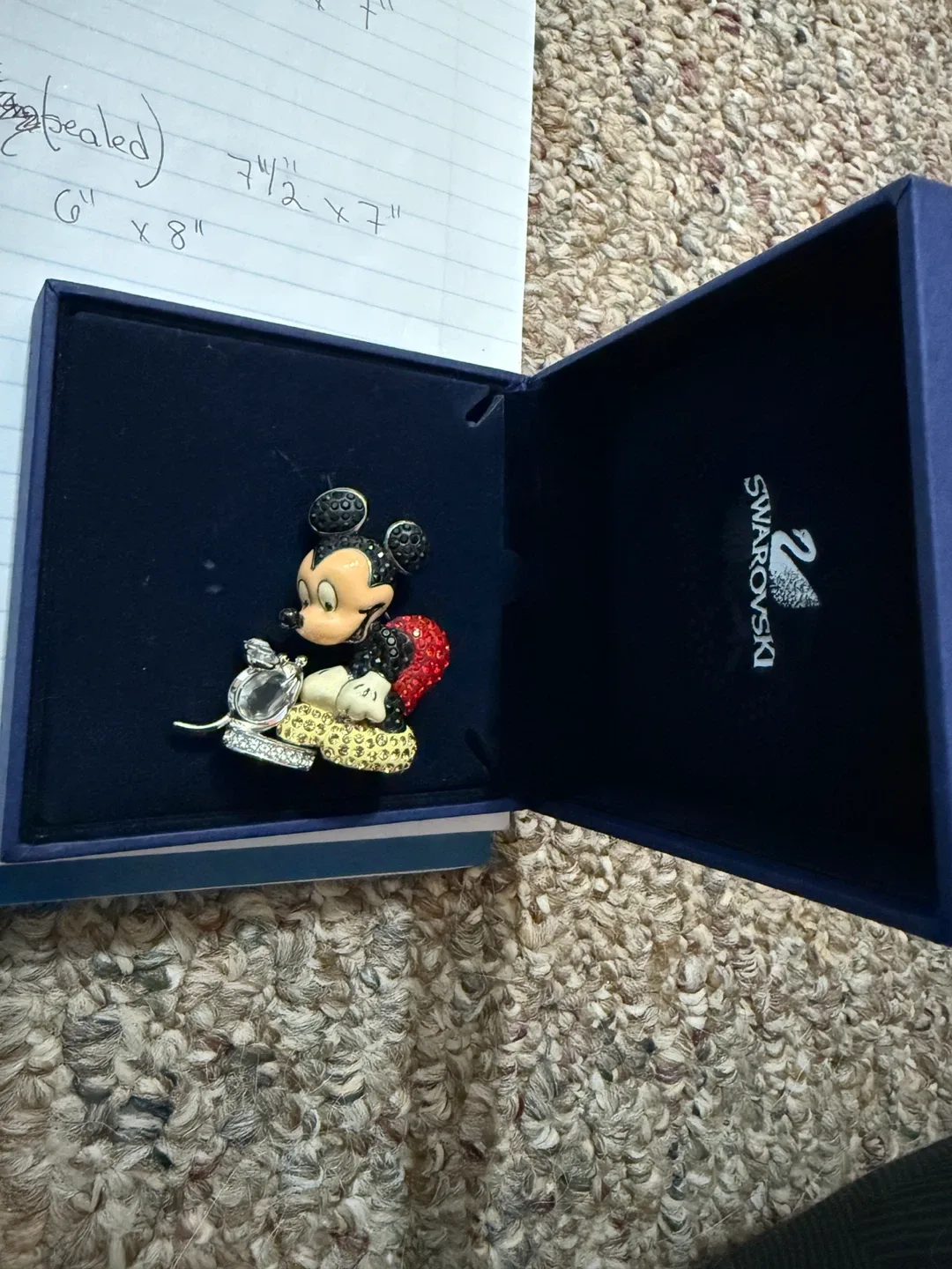 Swarovski Mickey Mouse Brooch - RARE
