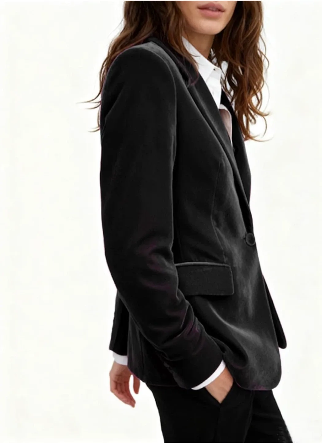 Banana Republic Black Velvet Blazer