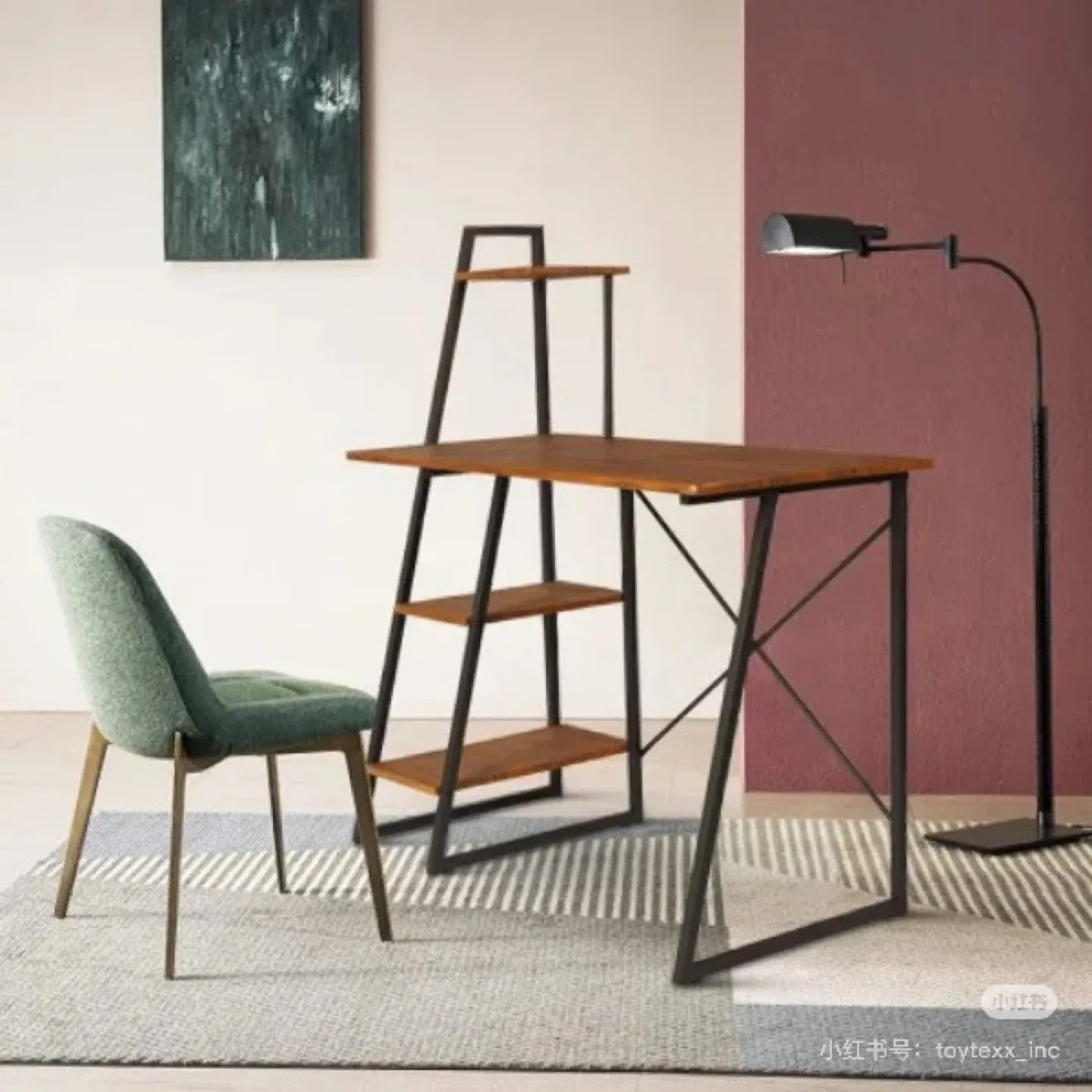 Wood & Metal Ladder Desk image indicator(3)