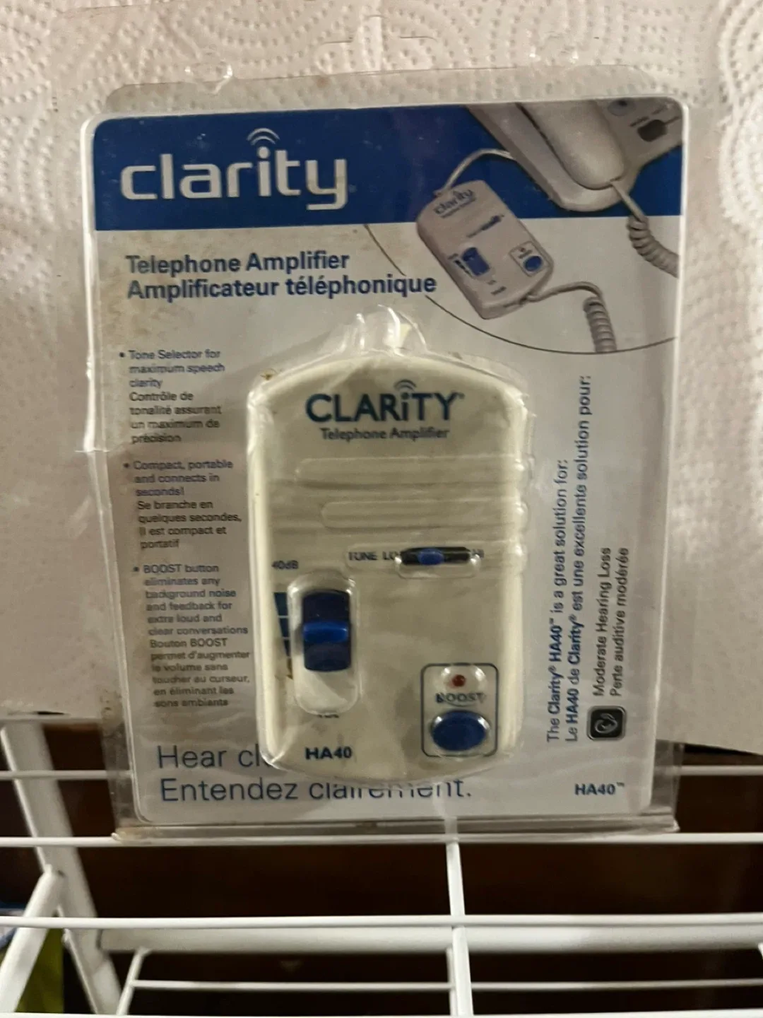 Clarity HA40 Telephone Amplifier - New in Package!