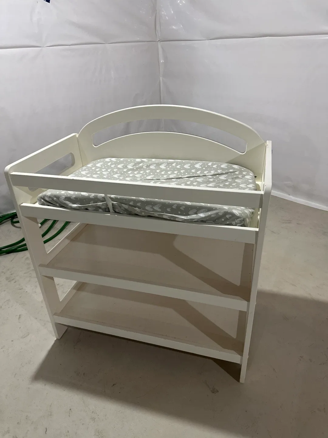 White Baby Changing Table with Pad