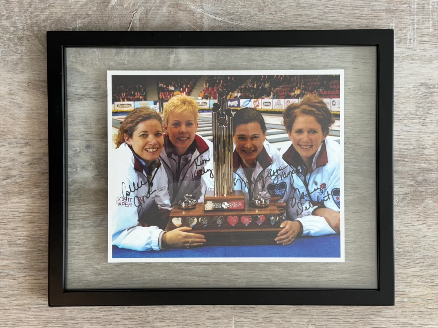 Autographed team Colleen Jones curling photo