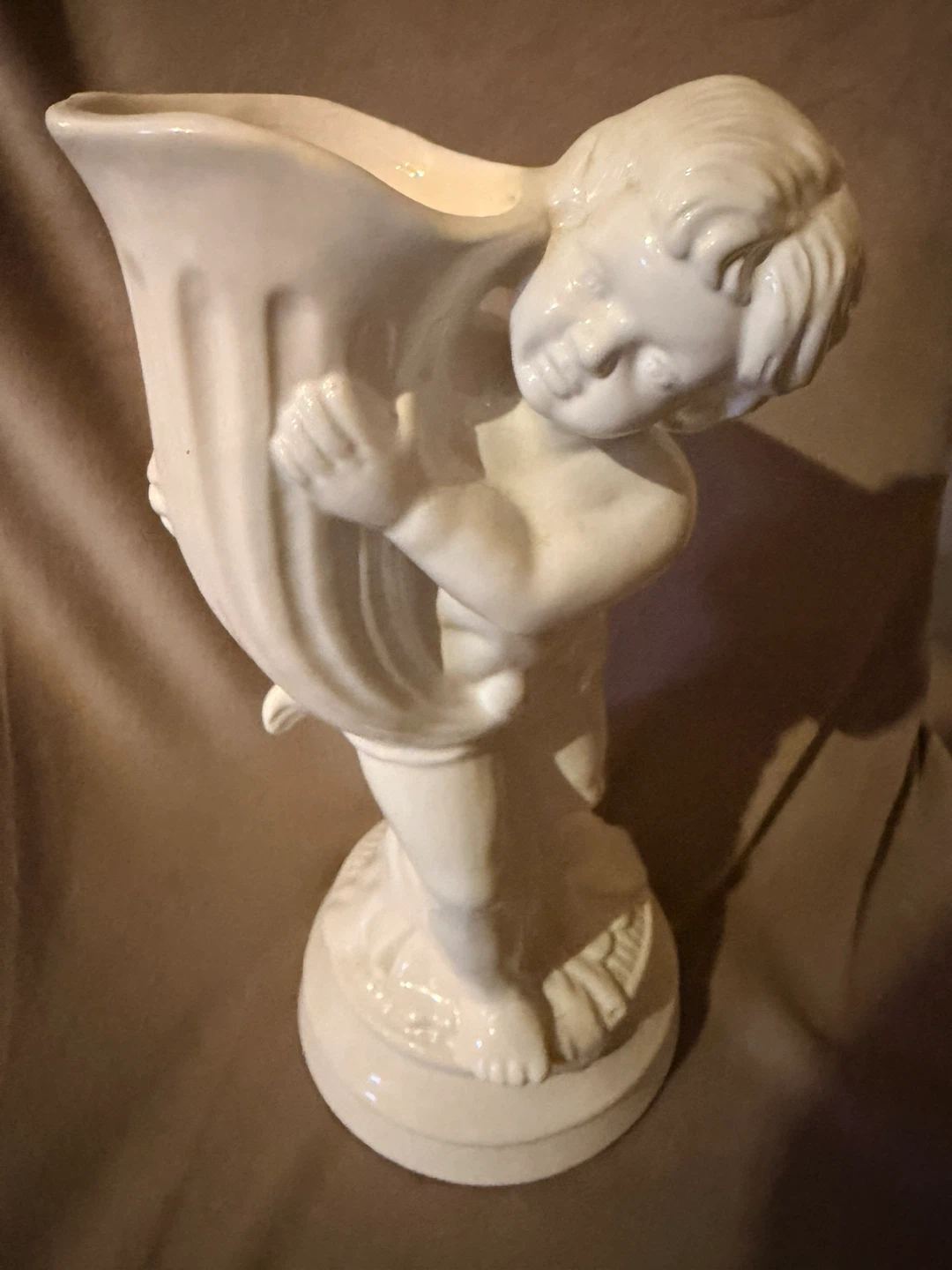 Vintage Ceramic Cherub Vase - photo 2