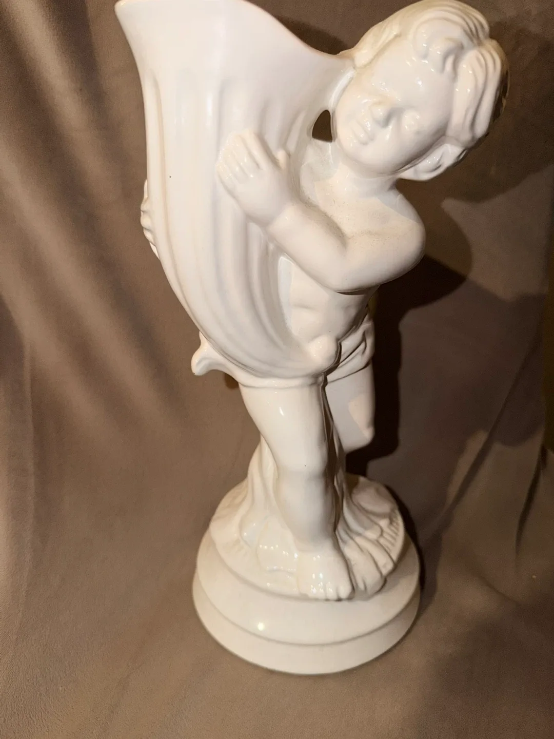 Vintage Ceramic Cherub Vase