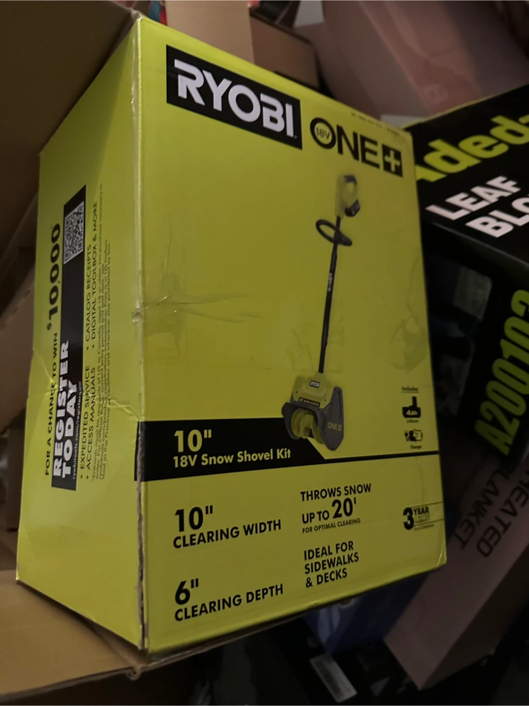 New Ryobi ONE+ 10" 18V Snow Shovel tool only - photo 3