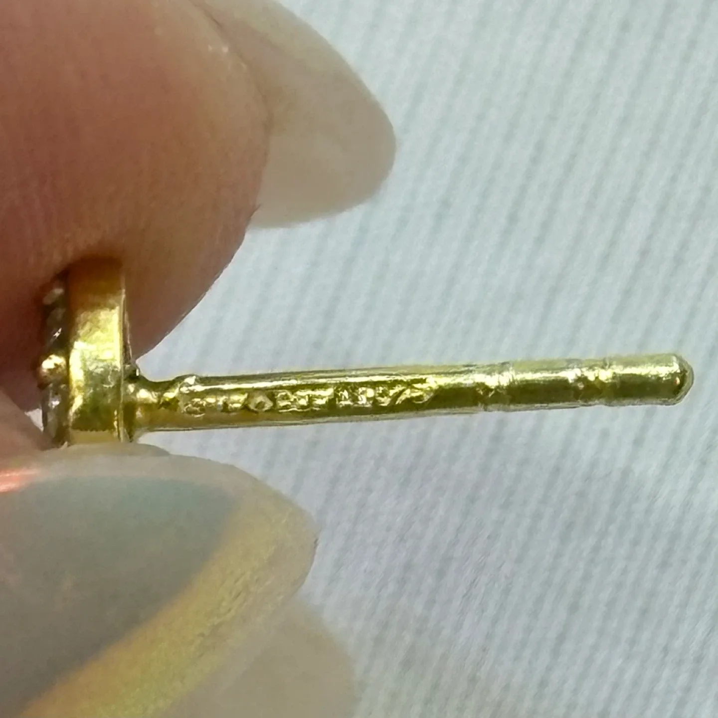 Gold Plated 925 Sterling Silver Micro Pave Circle Stud Earrings image indicator(6)