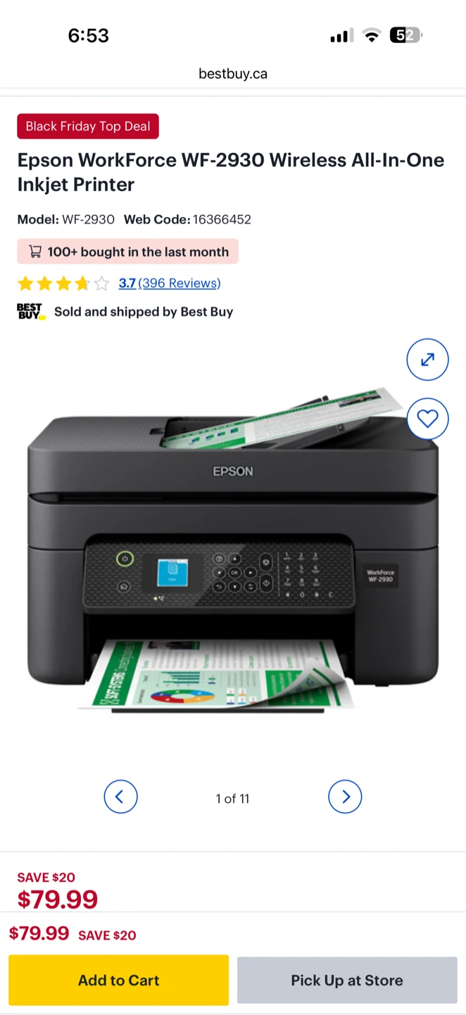 Epson WorkForce WF-2930 Wireless Printer