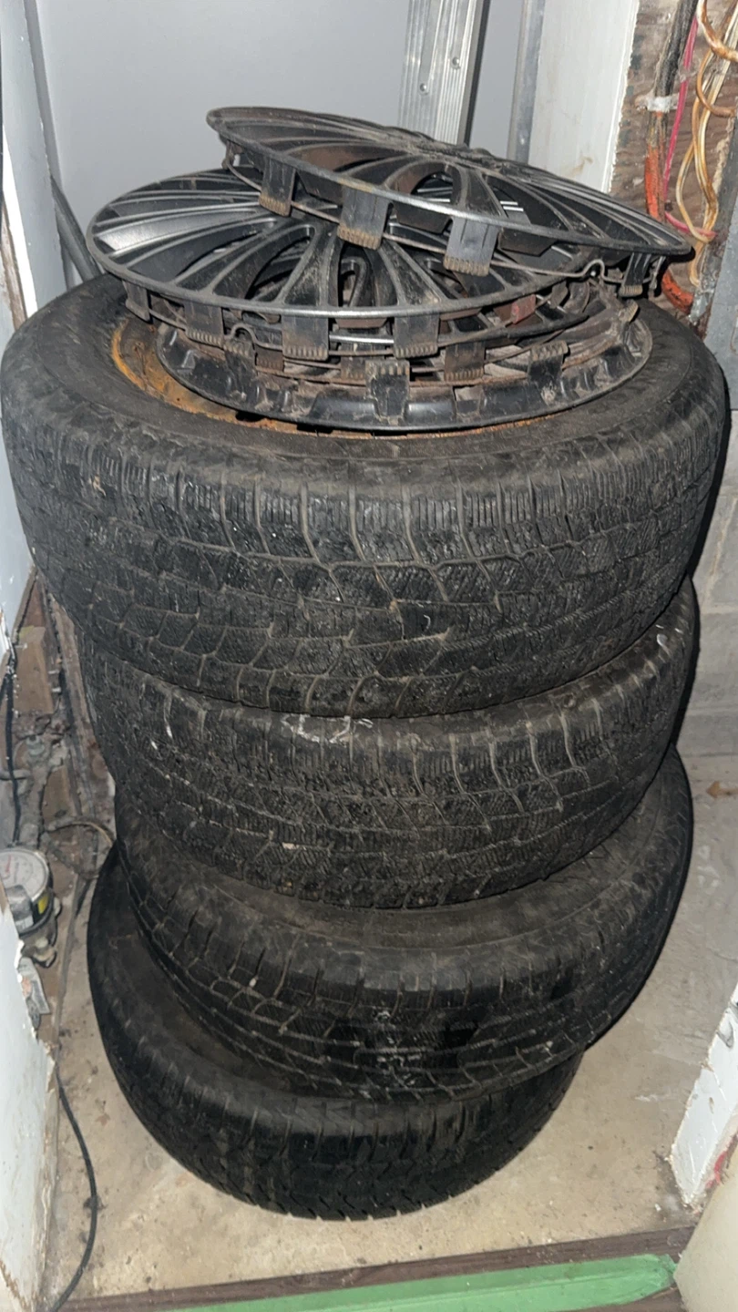 Used Set of Tires with Hubcaps