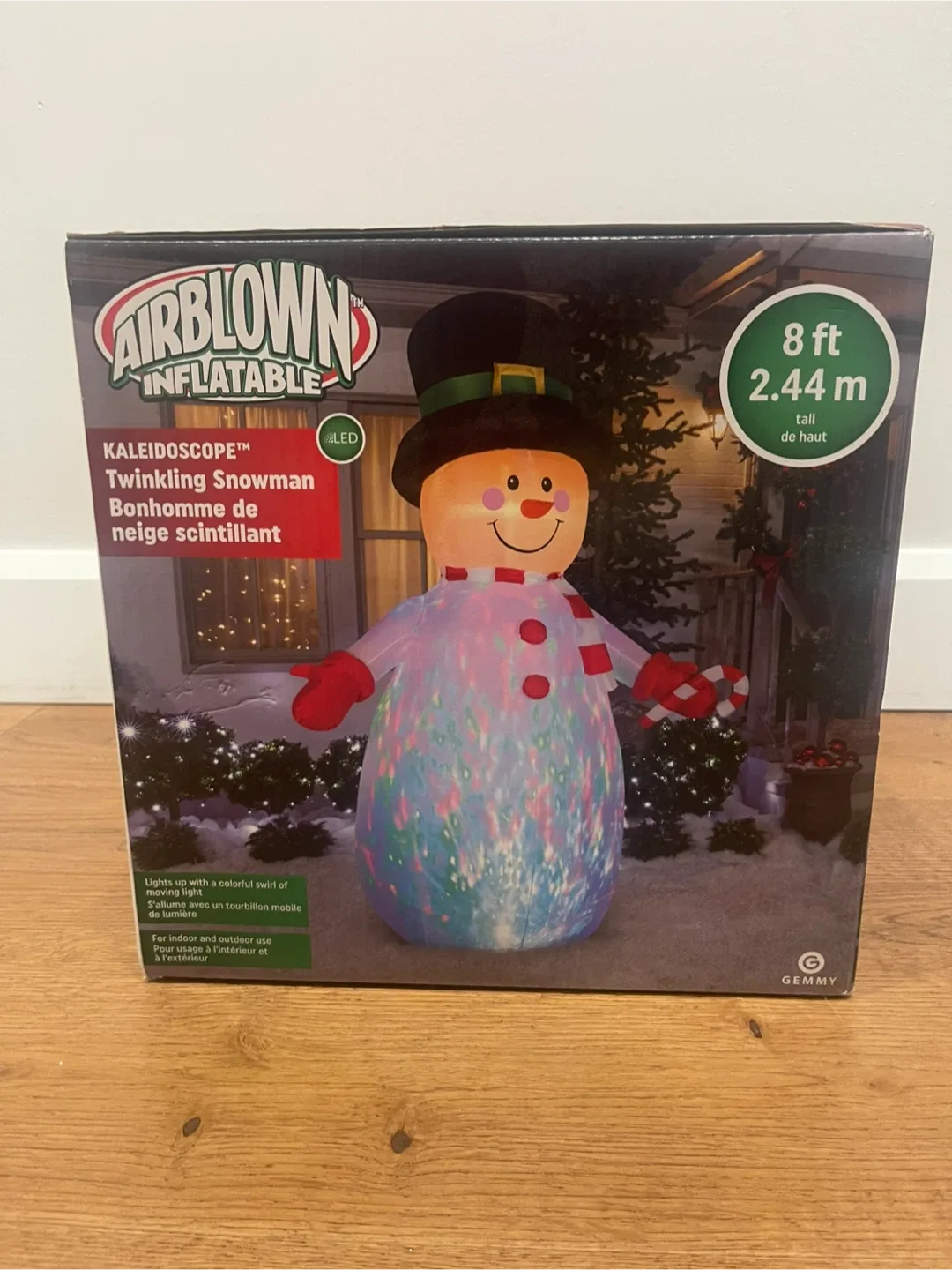 Airblown Inflatable Twinkling Snowman - 8ft Tall
