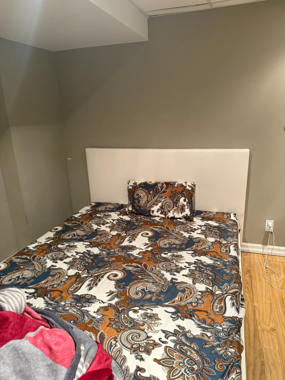White Faux Leather Queen Bed Frame