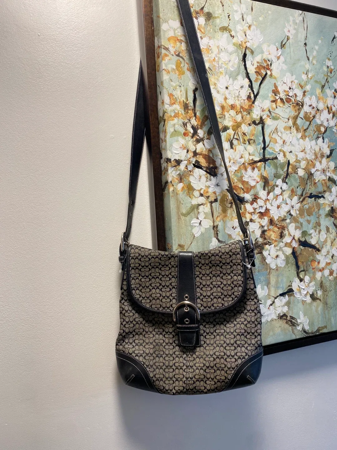 Coach Signature Canvas Flap Crossbody Bag