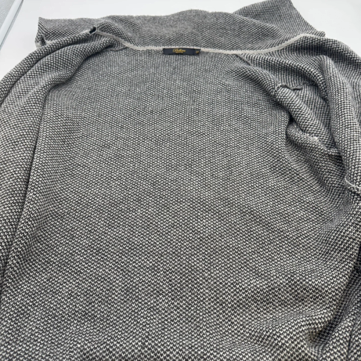 Bellina Italian Knit Long Cardigan Women XXL Grey Wool Alpaca - photo 5