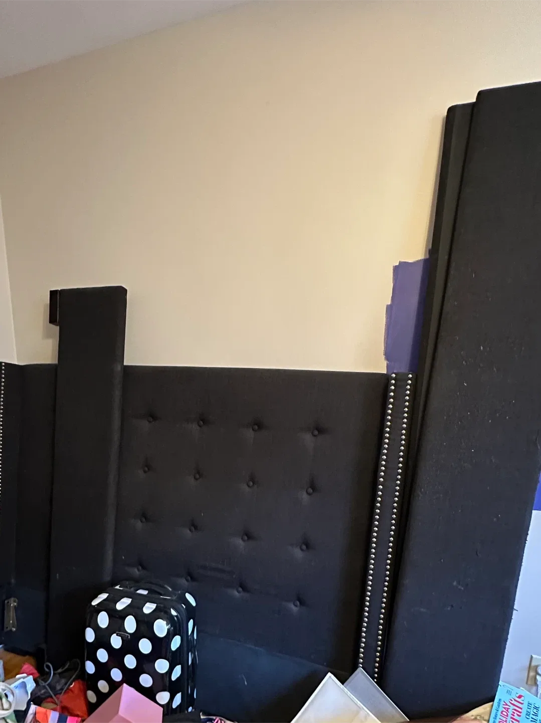 QUEEN Black Tufted Headboard & Bed Frame image indicator(2)