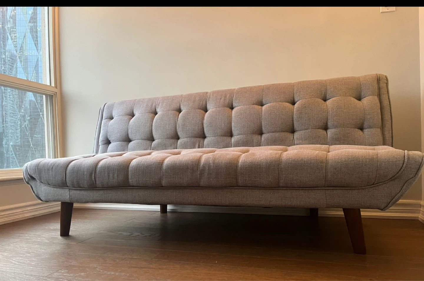 Tufted Convertible Sofa Bed - ( No delivery only pick up)