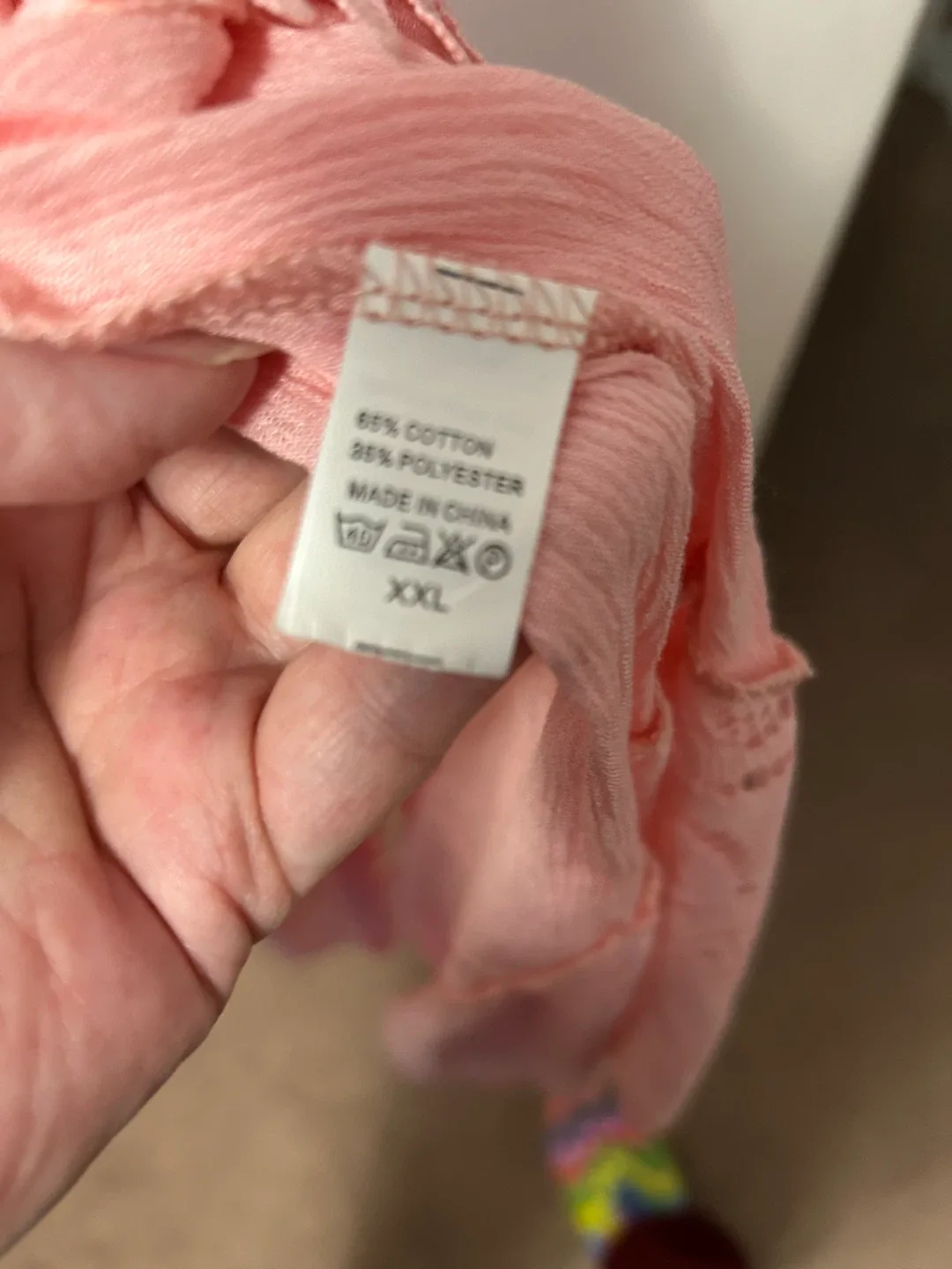 Pink XXL Dress - 65% Cotton, 35% Polyester