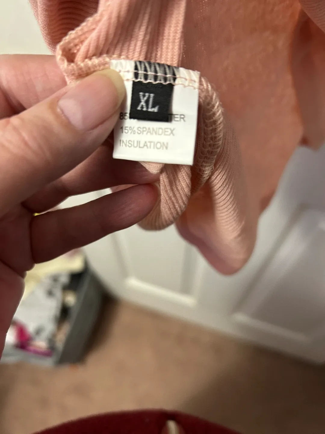 Pink Ribbed Mini Dress - Size XL