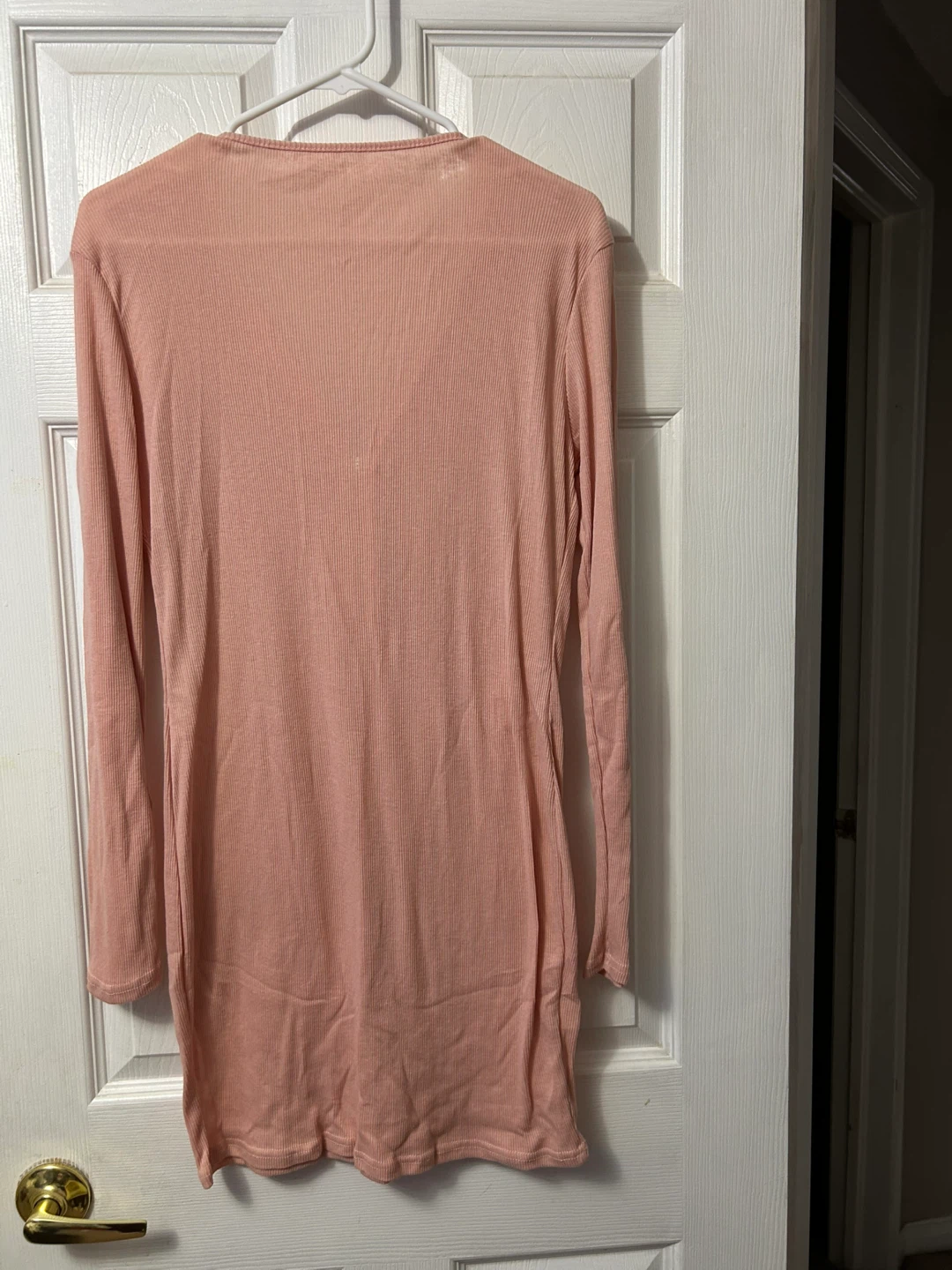 Pink Ribbed Mini Dress - Size XL - photo 3