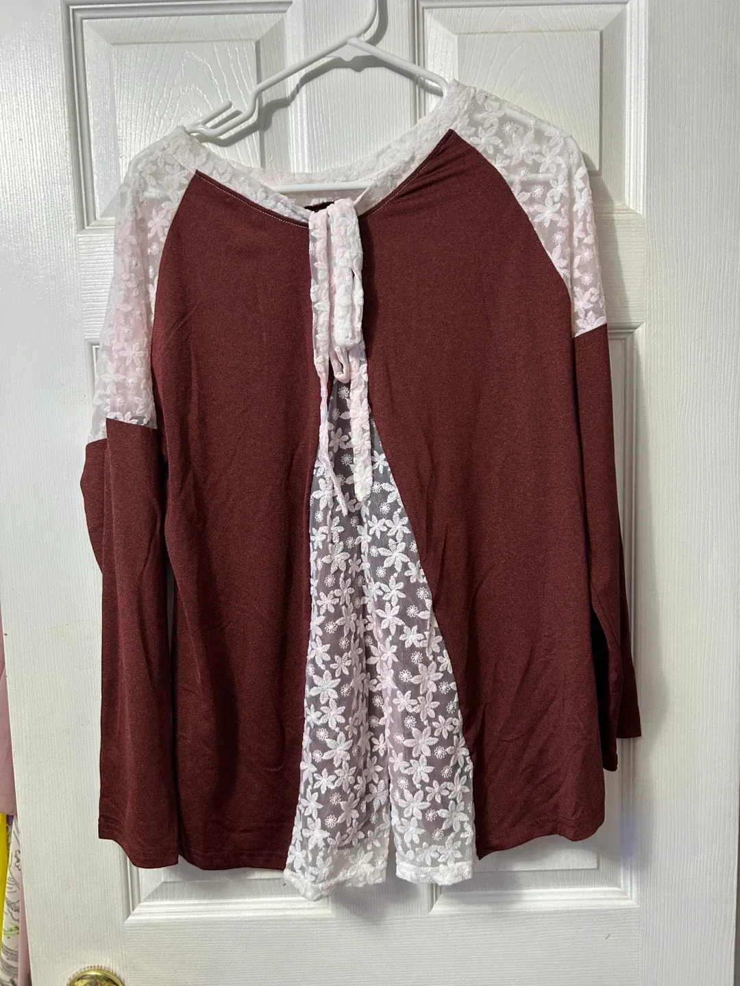 Burgundy & Lace Top - 2XL image indicator(2)