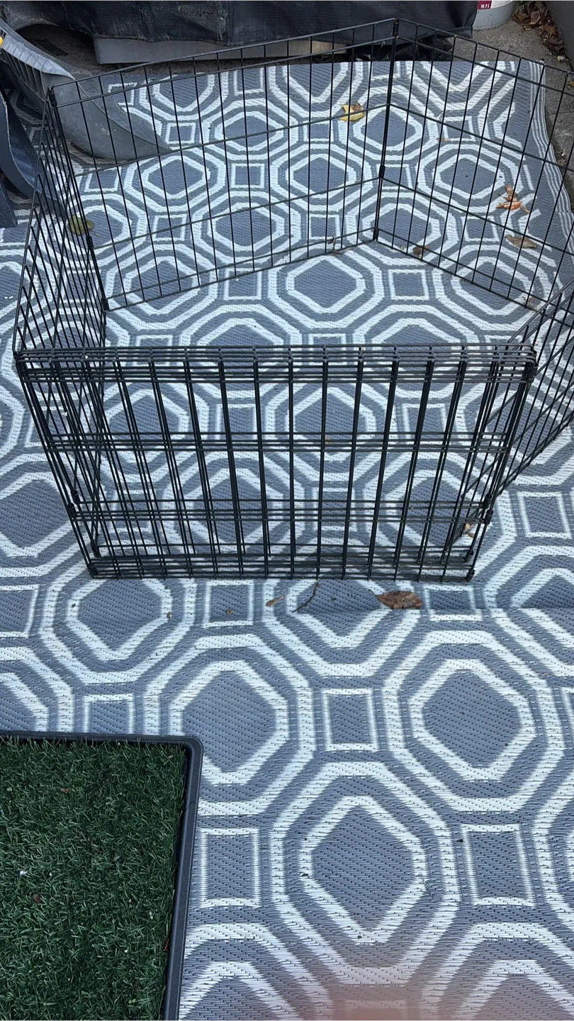 Dog Playpen with Grass Pad