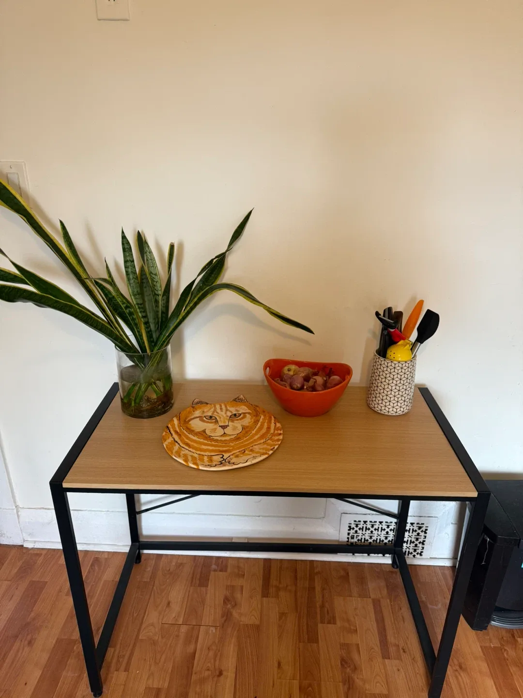 Wood and Metal Desk/Table