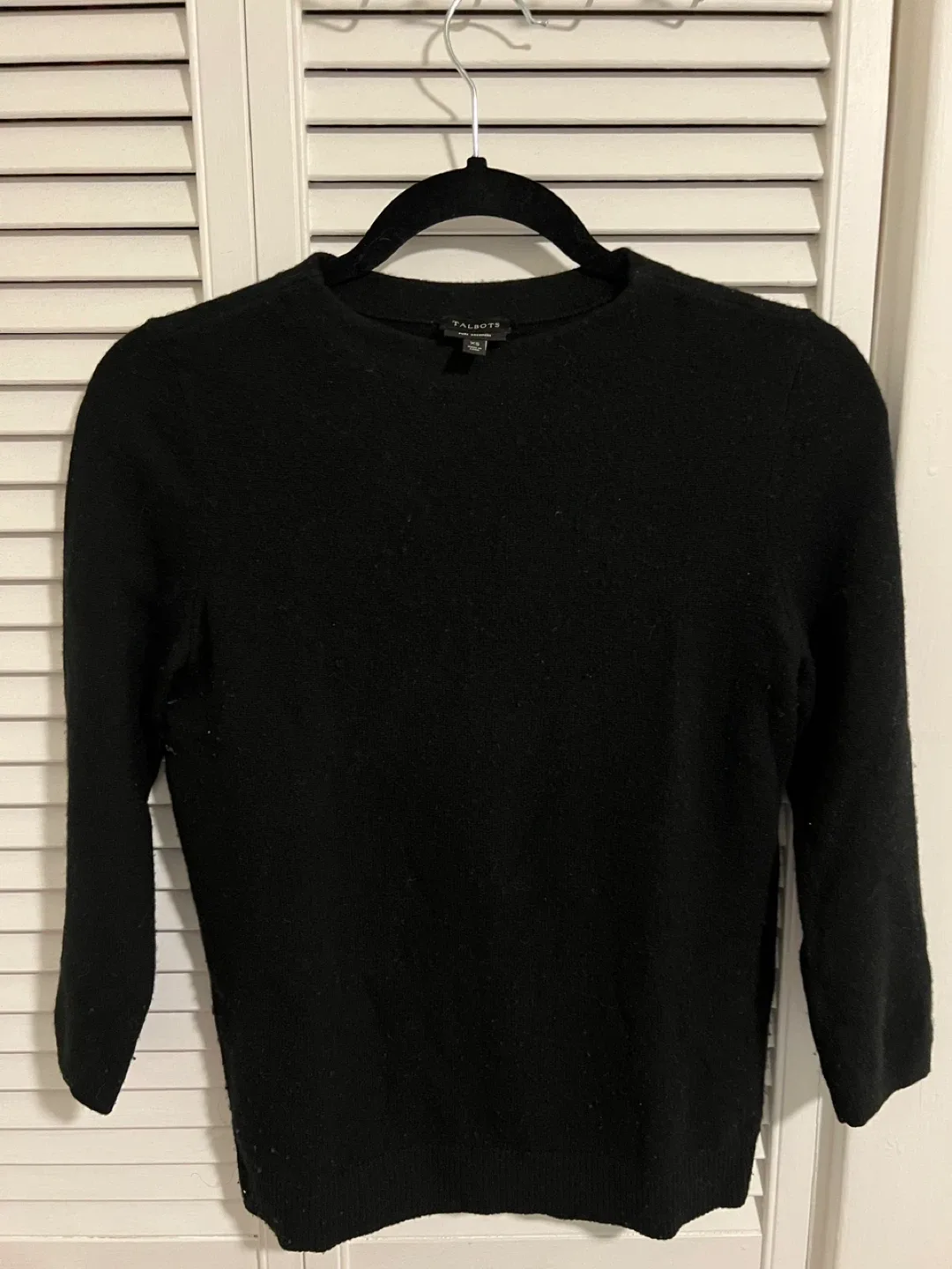 Talbots Pure Cashmere Black Sweater - Size XS