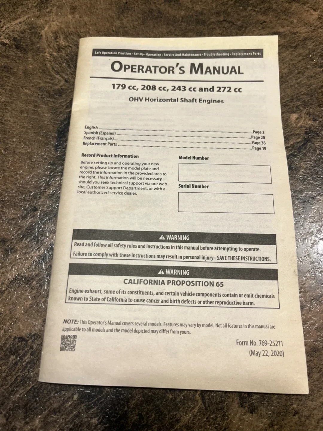 Craftsman SB440 24" gas powered snow blower