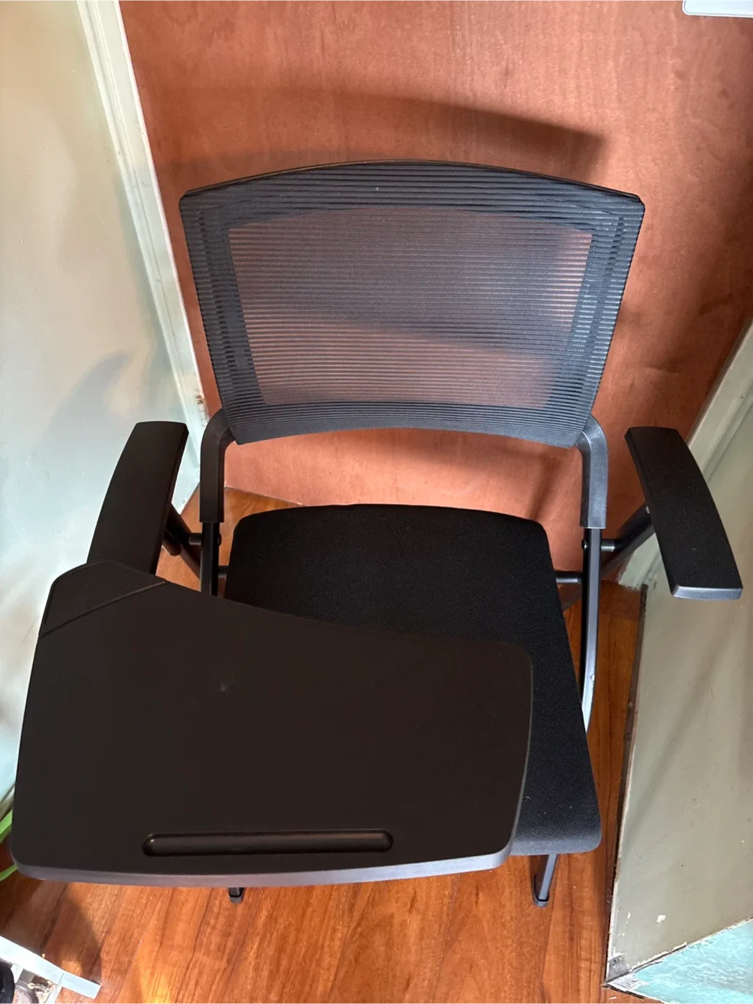 Black Folding Chair with Desk