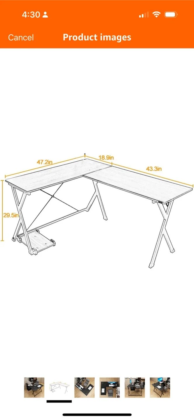 L-shaped Computer Desk image indicator(5)