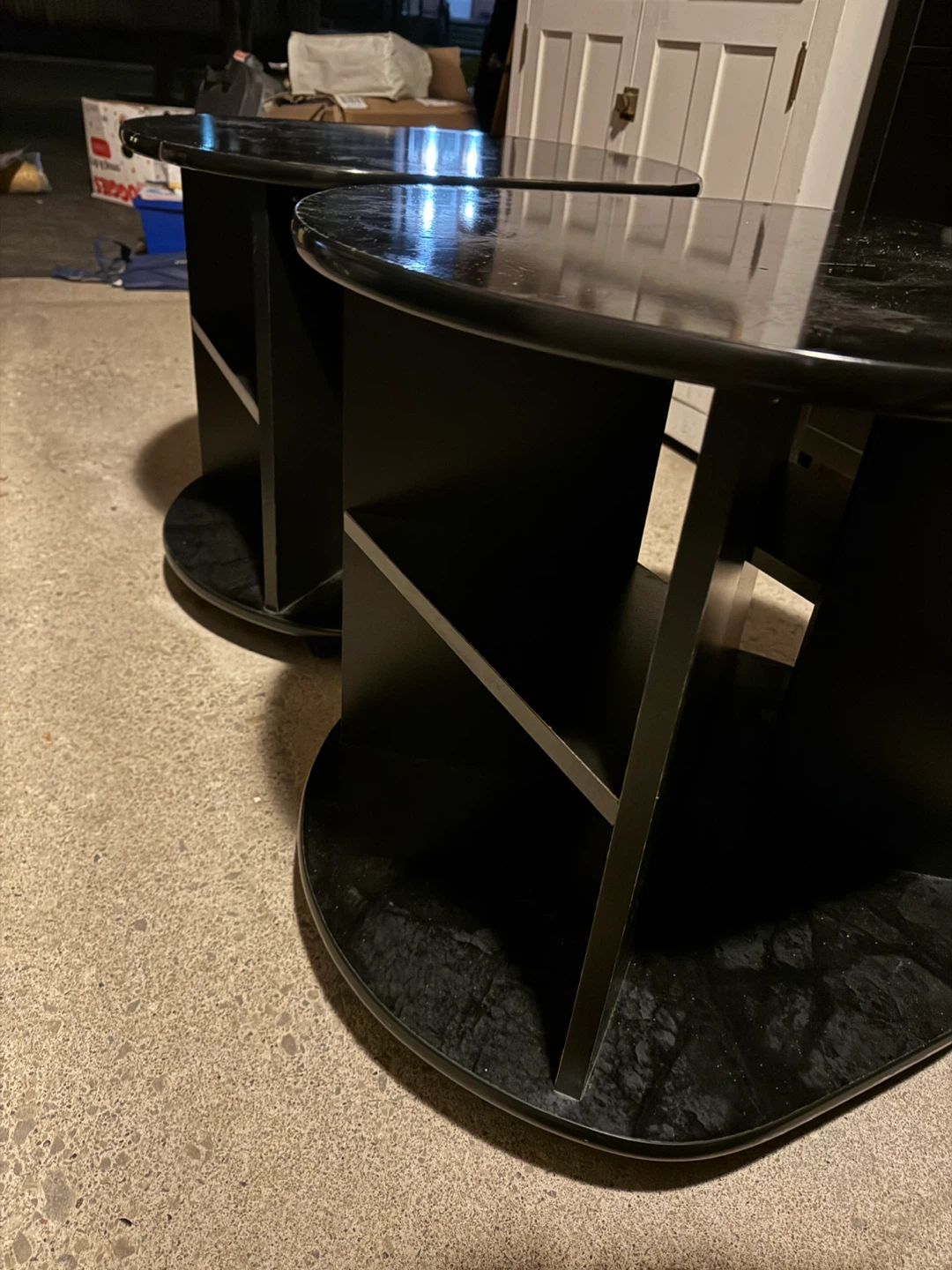 Black Marble Top Accent Tables (Set of 2) - photo 5