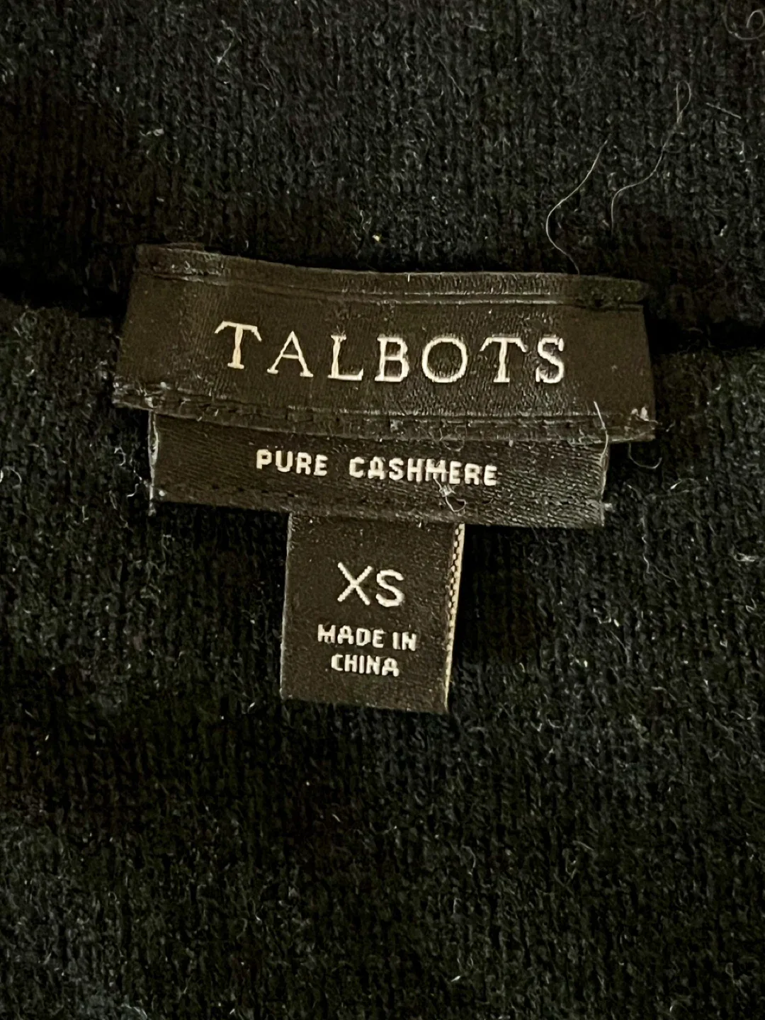 Talbots Pure Cashmere Black Sweater - Size XS image indicator(2)