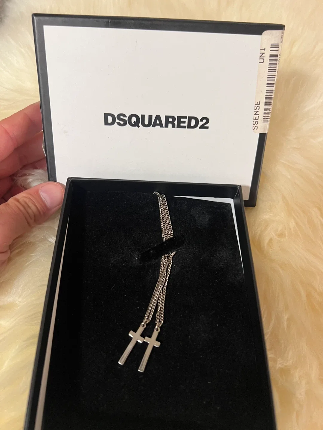 DSQUARED2 Double Cross Necklace
