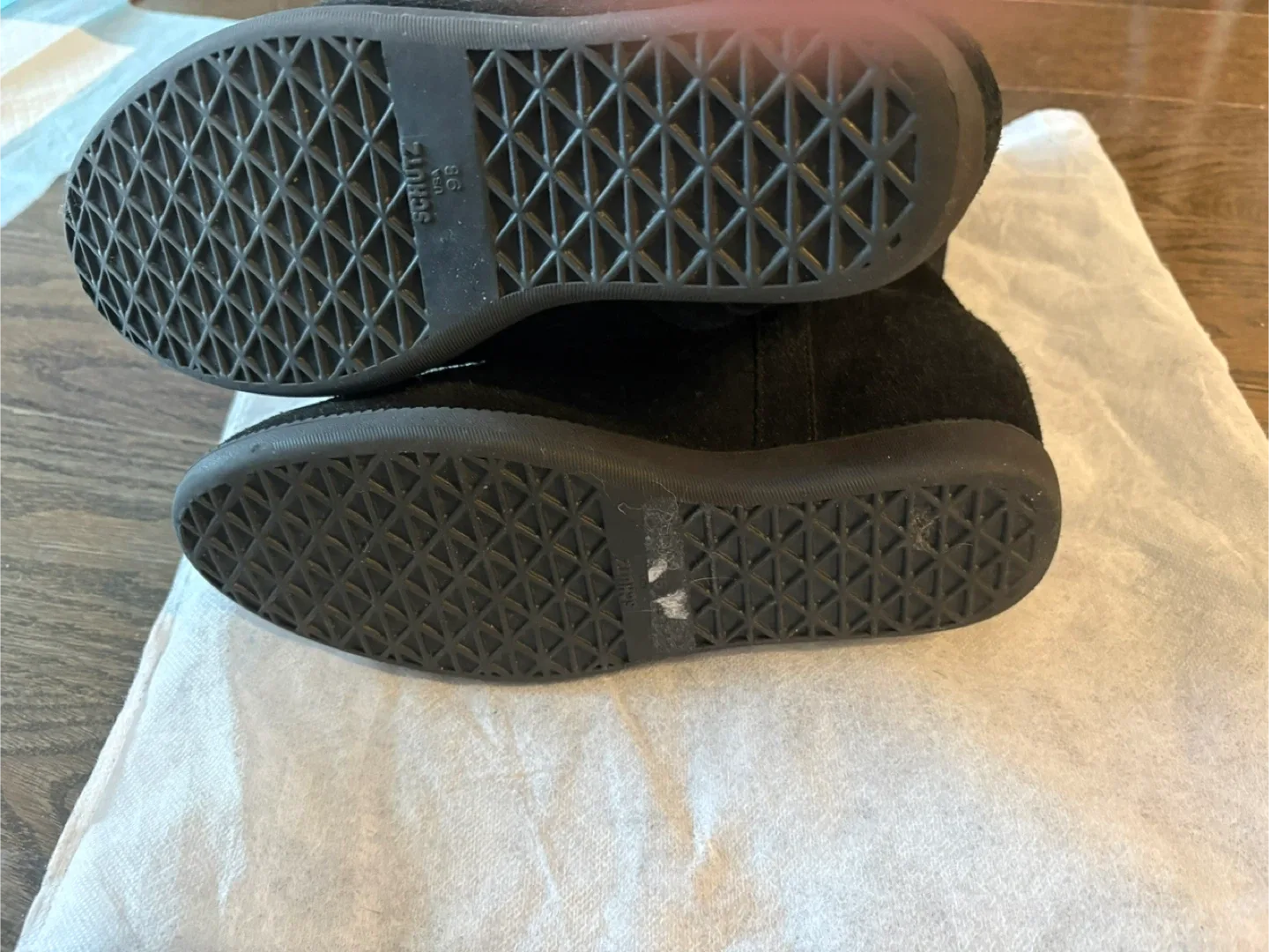 Schutz Black Suede & Fur Boots - Size 9,5 image indicator(3)