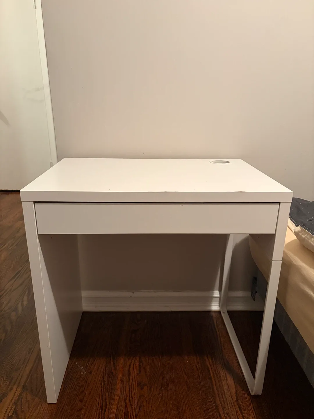 White Desk with Drawer