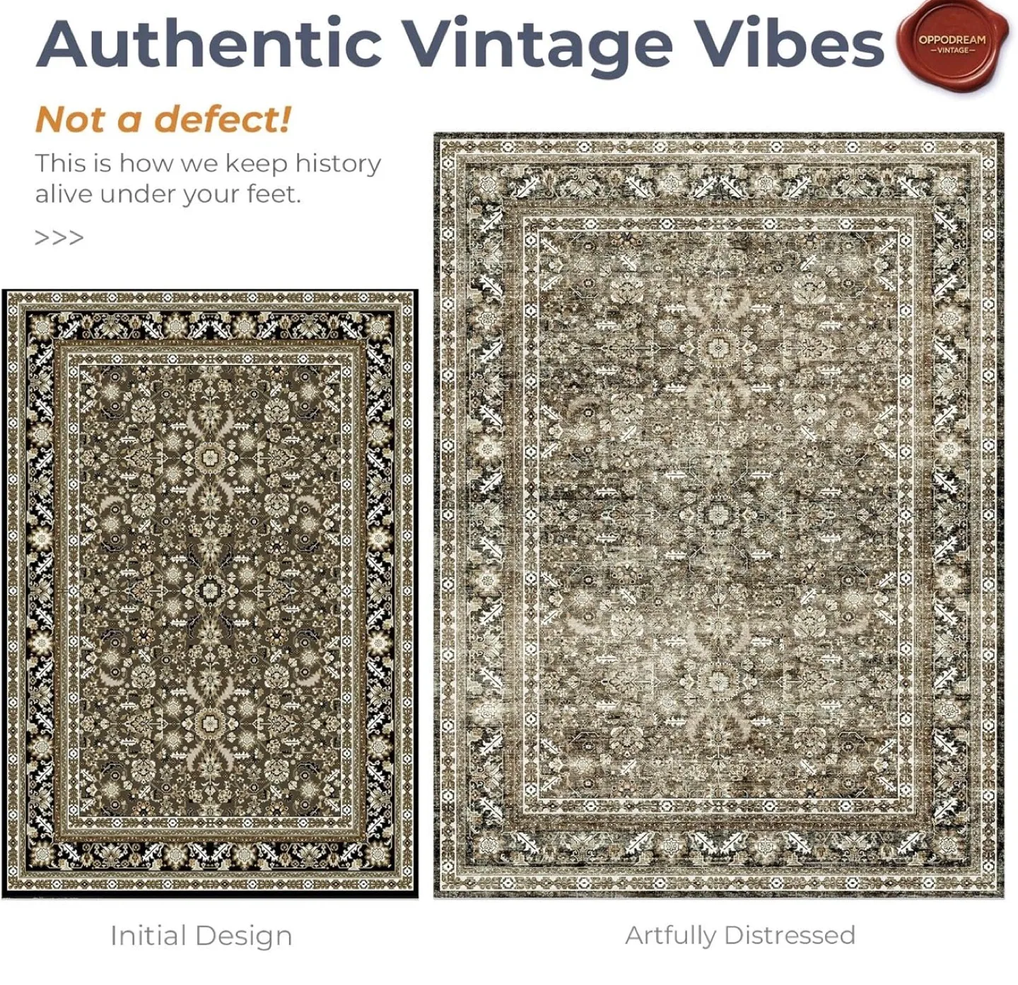 Green & Beige Area Rug - Machine Washable image indicator(7)