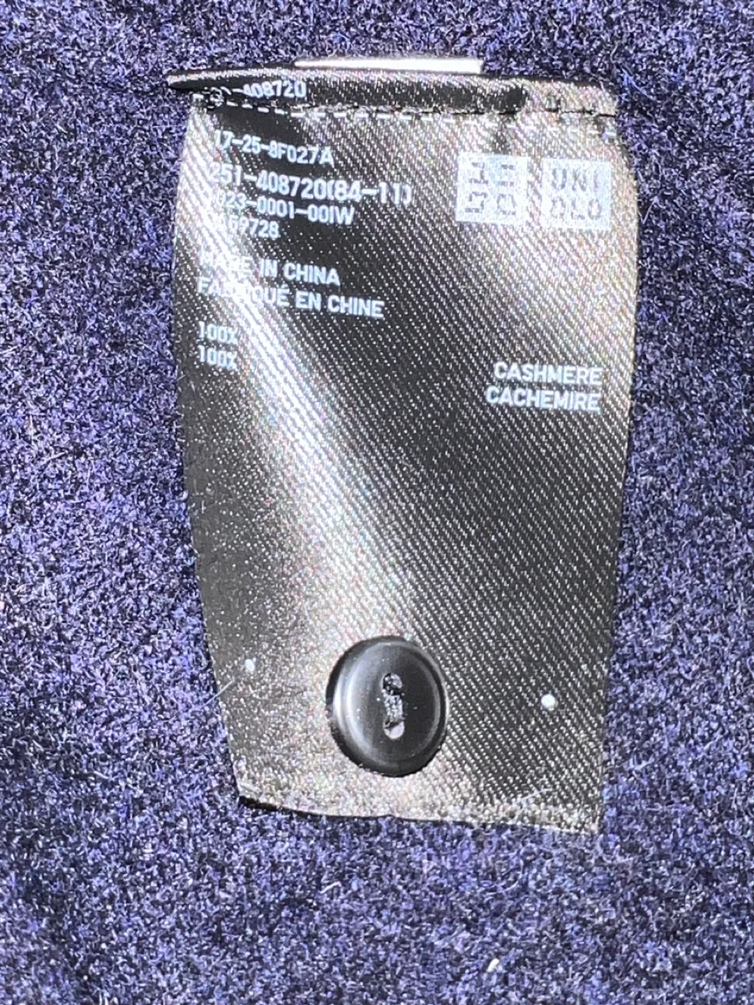 100% Cashmere Navy Blue Cardigan - Size XS image indicator(2)