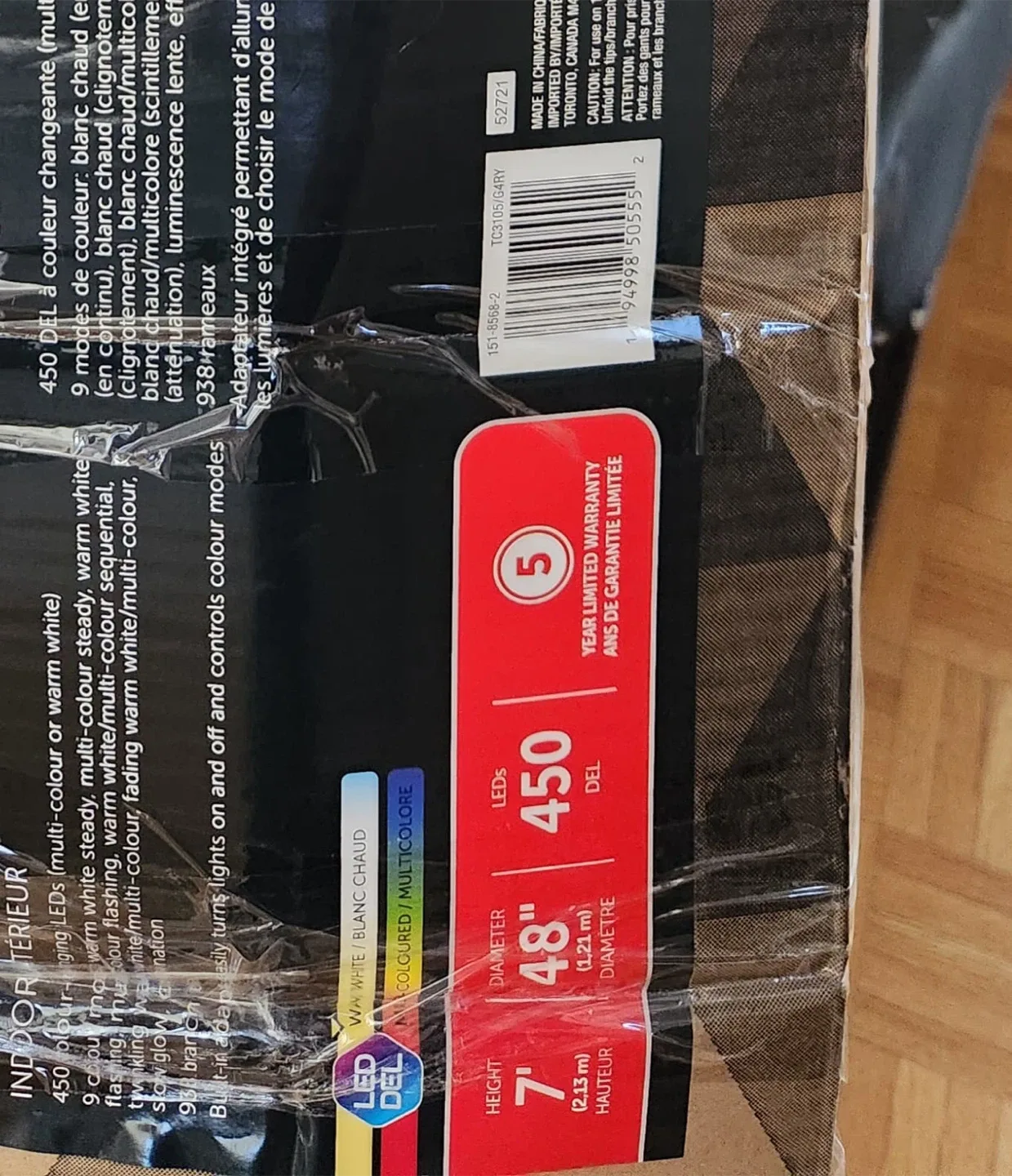 NOMA Dresden Pre-lit 7 pi – 450 DEL – Excellent état image indicator(2)