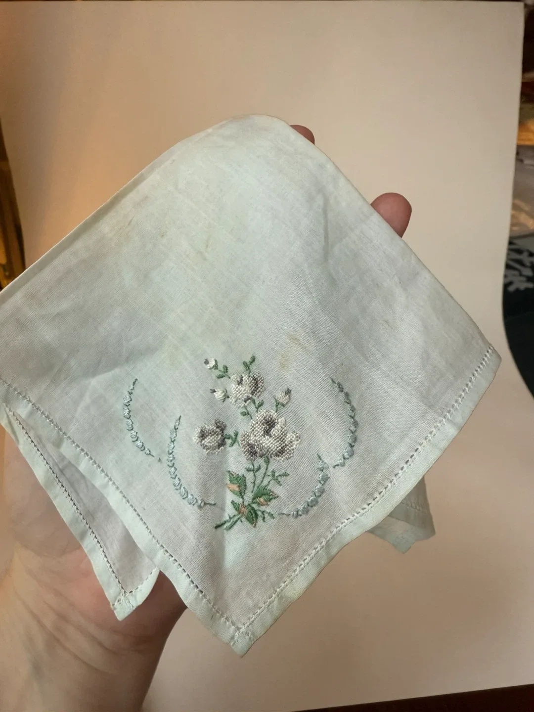 Vintage embroidered handkerchief