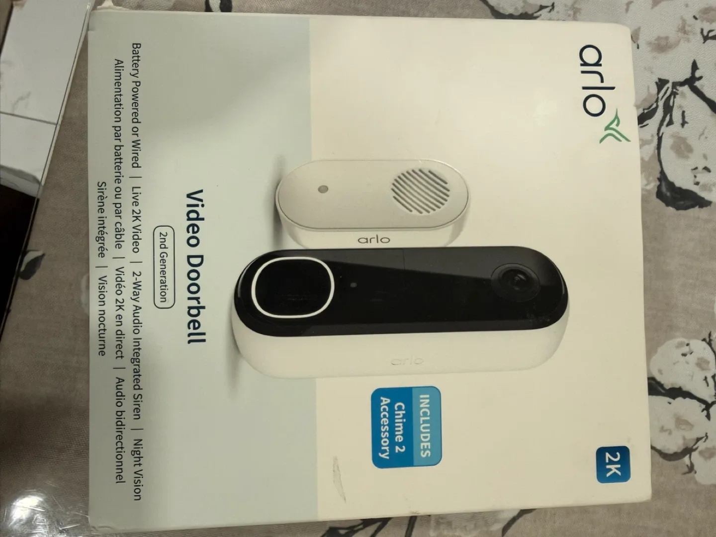 Arlo Video Doorbell 2K with Chime image indicator(7)