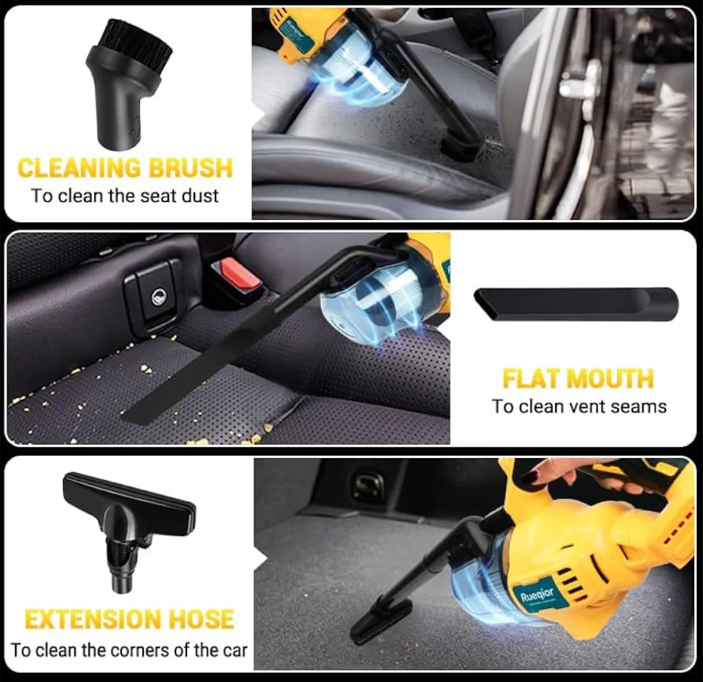 Rueqior Cordless Hand Vacuum image indicator(3)