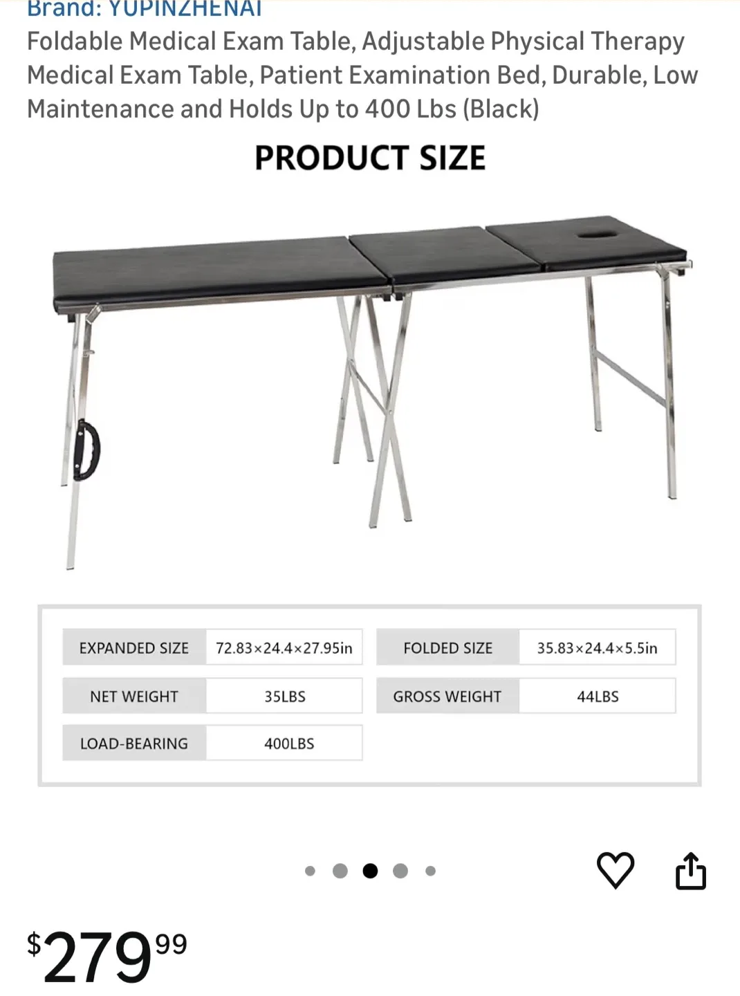 Folding Medical Exam Table and Exam Table Paper