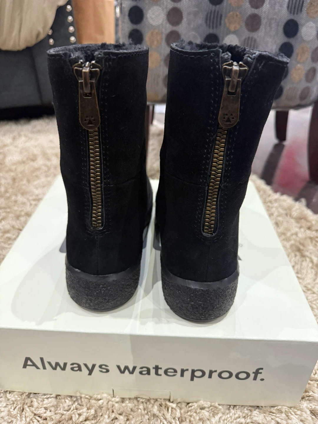 Cougar Button Black Waterproof Boots - Size 8 - photo 2