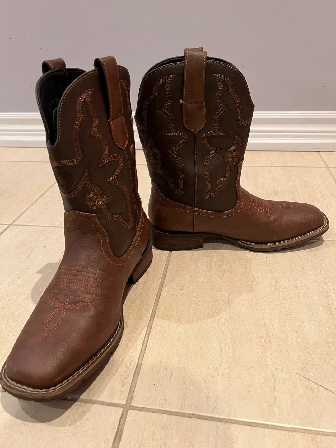 Brown Leather Cowboy Boots image indicator(7)