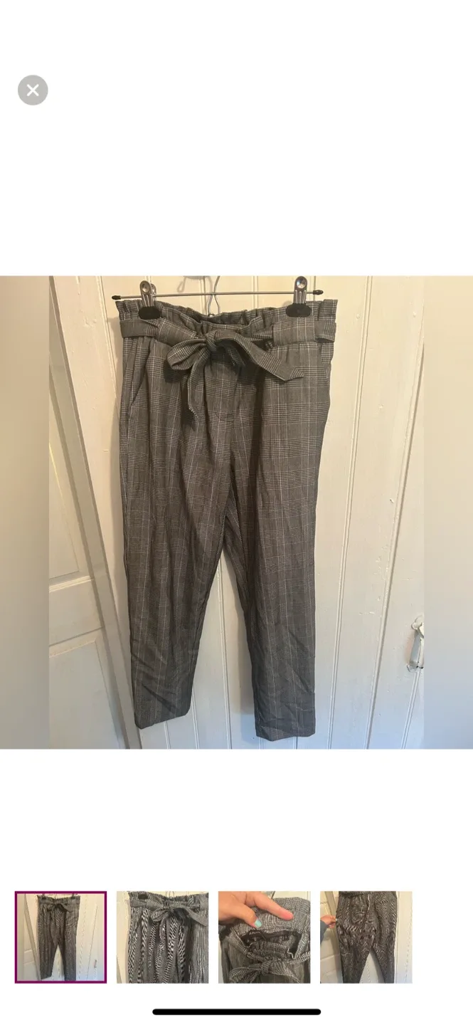 Reitmans Plaid Paper Bag Waist Pants - Size 6