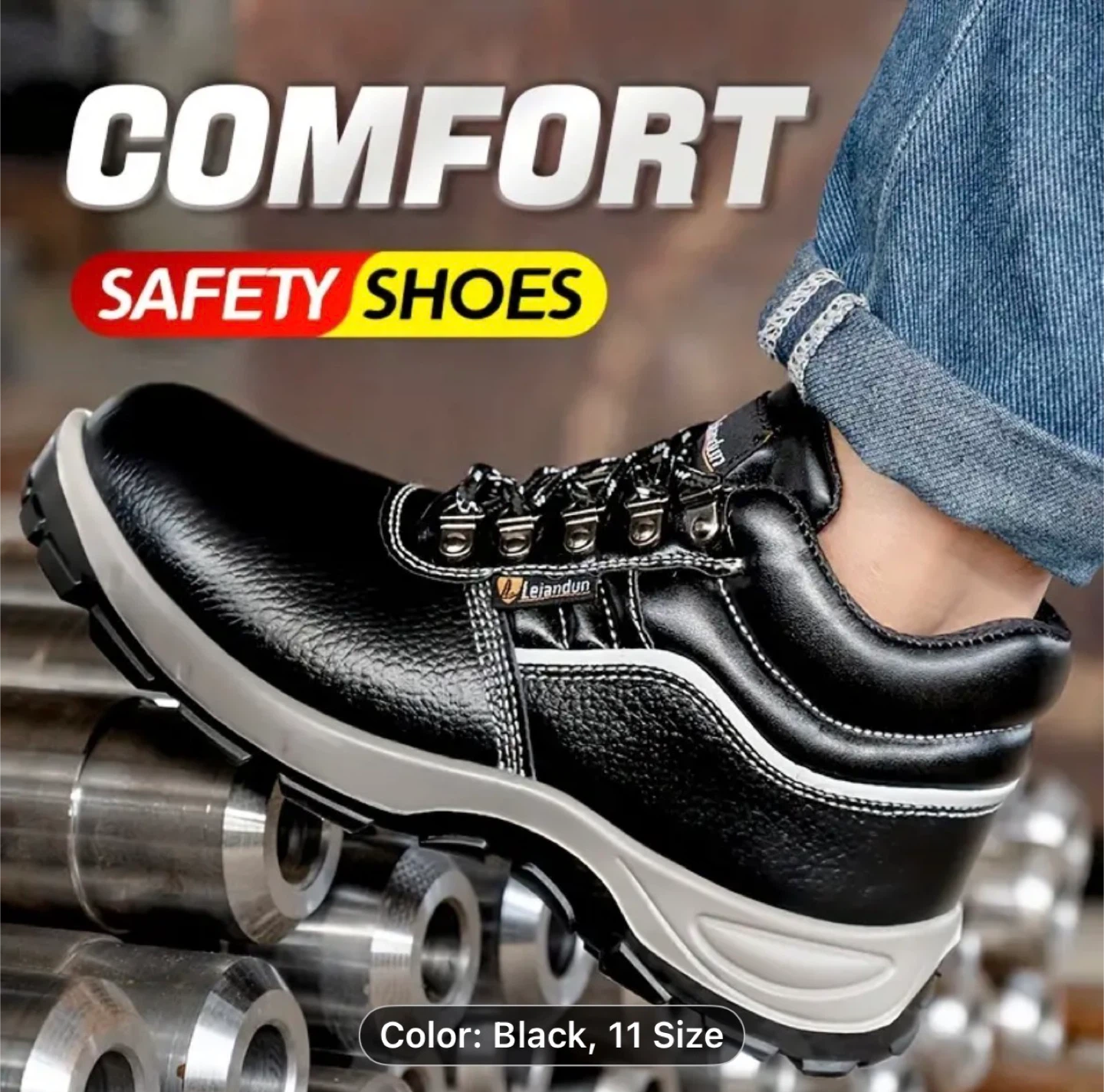 Reinforced Steel-Toe Heavy-Duty Work Boots for Men - photo 5