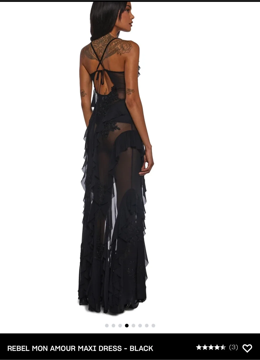 Rebel Mon Amour Maxi Dress - Black image indicator(3)